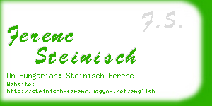 ferenc steinisch business card